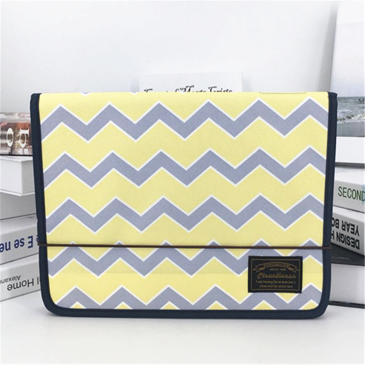 Documents Folders A4 Large-capacity File Bag 12 Pockets Portable Filing Cabinet Expandable Briefcase Office Accessories: F