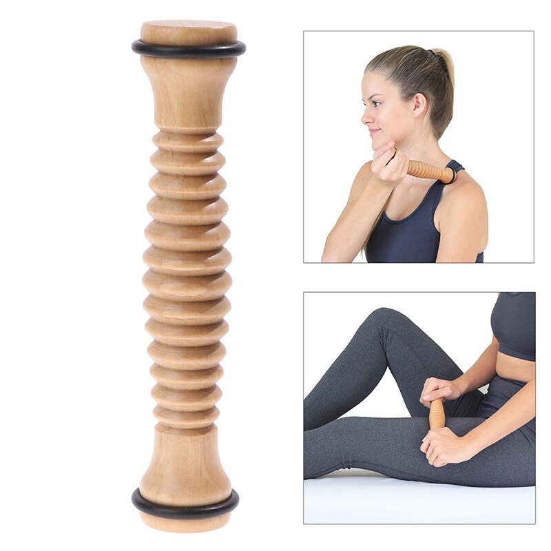 Foot Roller and Porcupine Ball Wood Foot Massage Roller for Plantar Fasciitis