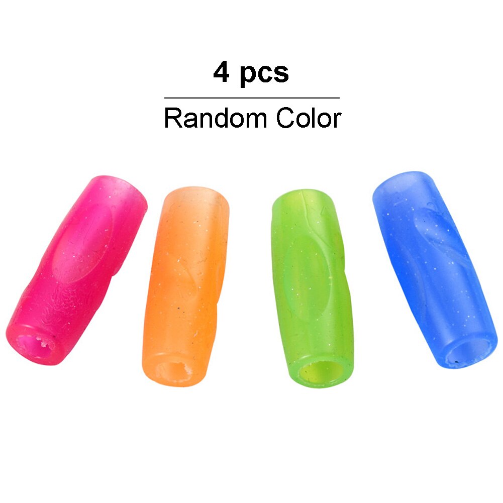 4pz strumento per la scrittura a mano apparecchio correttore studente cilindro forma penna impugnatura bambini matita da allenamento in silicone morbido
