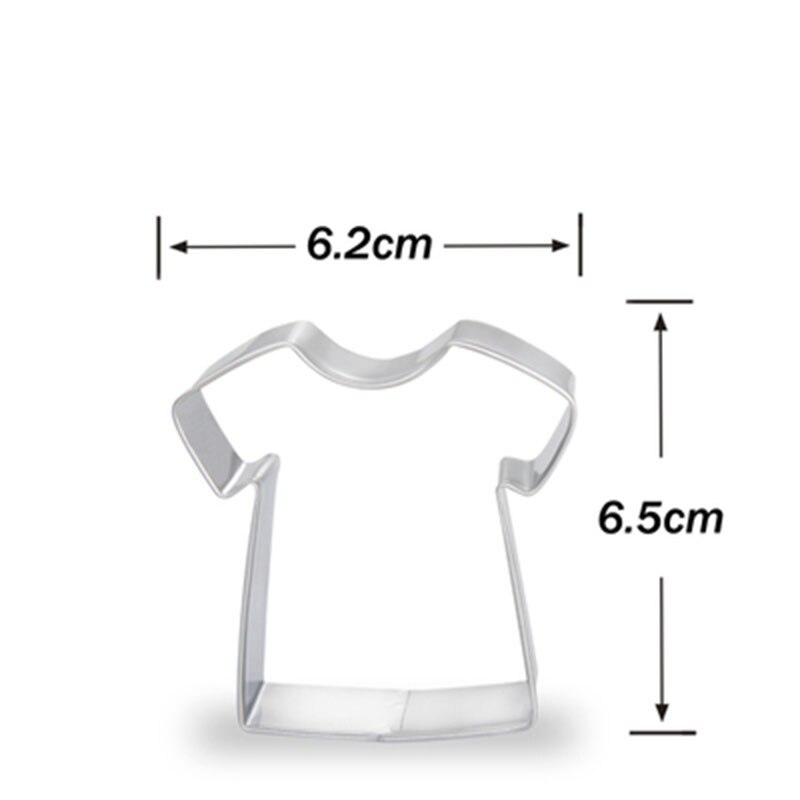 1 Pcs T-shirt Vorm Rvs Cookie Cutter Dessert Decoreren Diy Chocolade Taarten Brood Keuken Bakken Accessoires