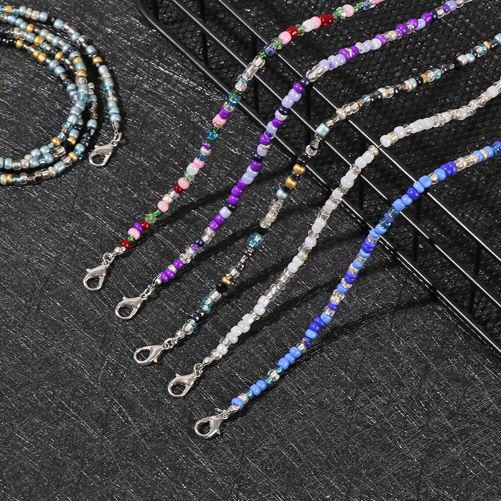 1pc kvinder mænd akryl perler briller kædeforlænger ansigtsmaske snore briller briller strop snor holder hals anti-tabt tilbehør