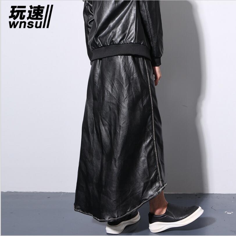 vêtements pour hommes personnalité GD cheveux styliste grande taille en cuir pantalons hommes jupe-culotte costumes