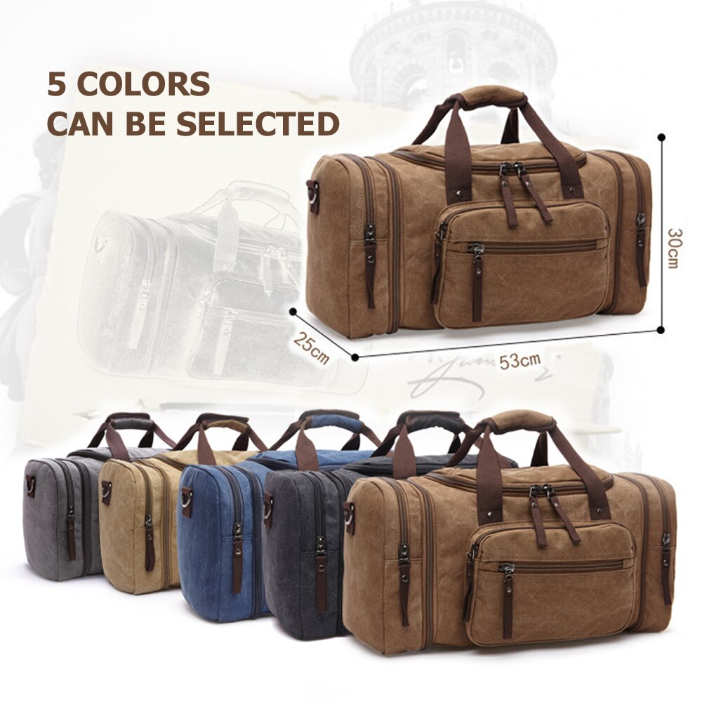 Bolso de lona de para hombre, bandolera de un solo hombro, de gran capacidad, para la noche, de viaje