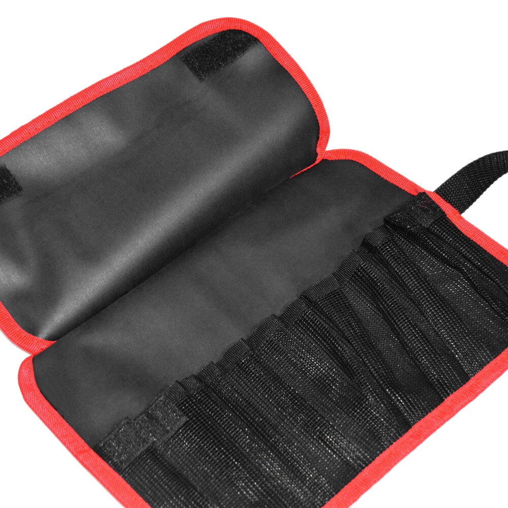 Bolsa de almacenamiento para señuelos de pesca, bolsa de PVC impermeable de poliéster, 12 ranuras, organizador de cebos, accesorios de pesca