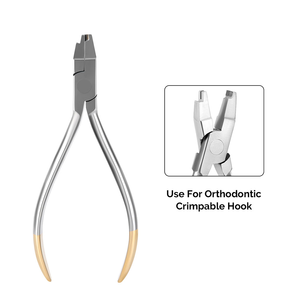 Azdent Zahn Zange Kieferorthopädische Draht distal Ende Cutter Zangen Halterung befestigen Entferner Zange Edelstahl Zahnmedizin Instrument: Schwarz