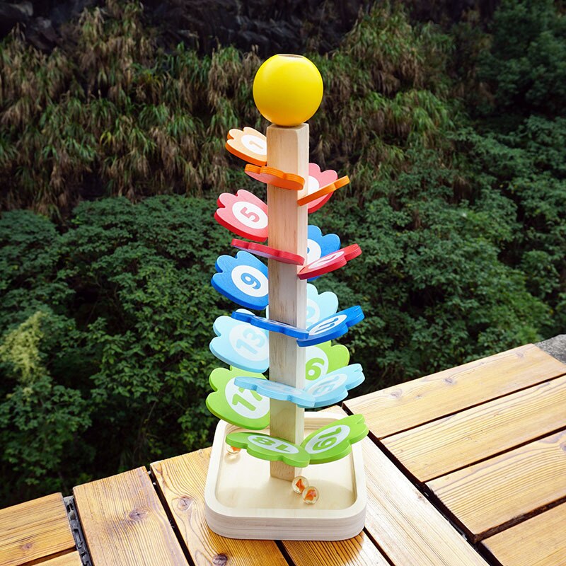 Wooden Rainbow Tower Tree With Number