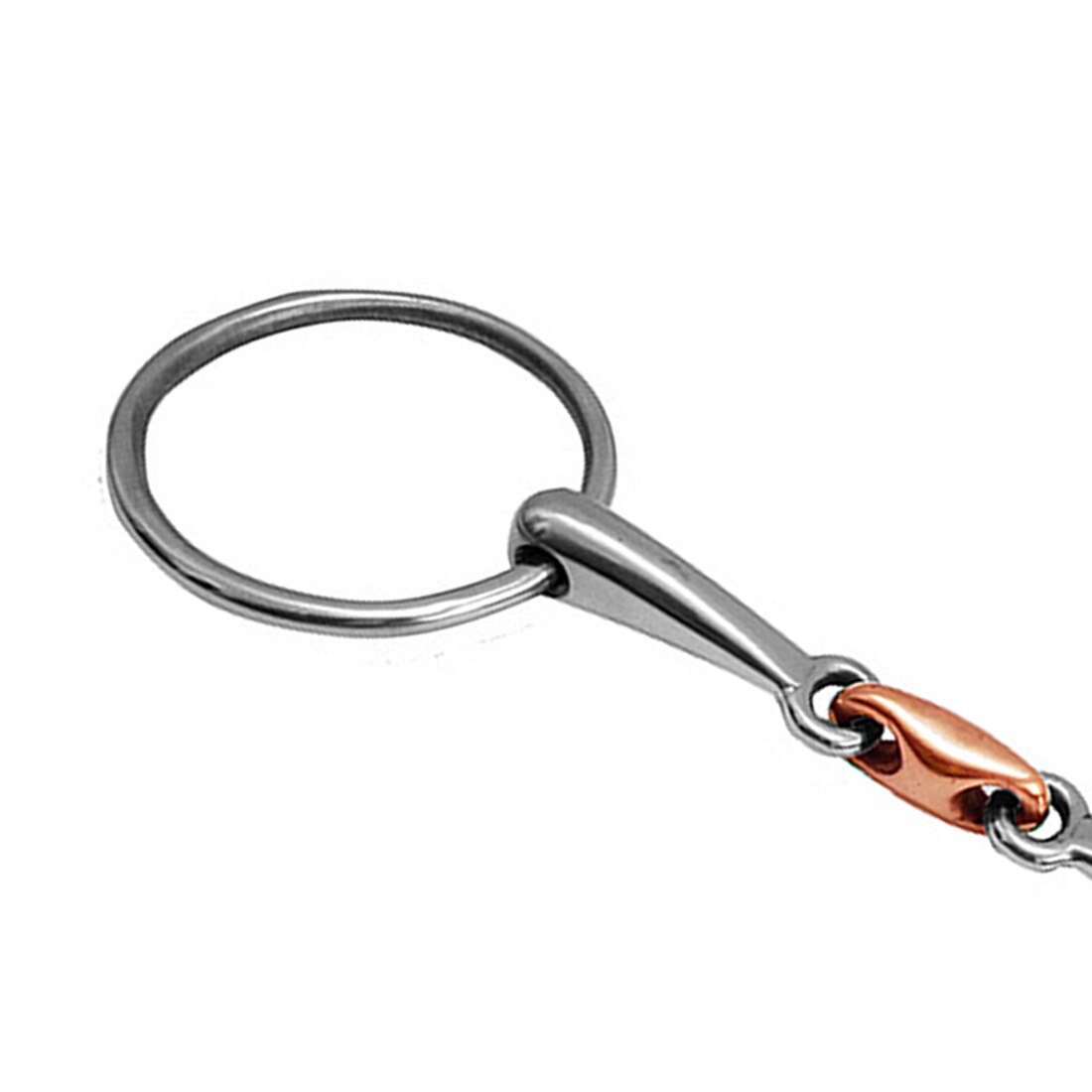 Accesorios de entrenamiento de acero inoxidable para equipos de caballos al aire libre, broca de serpiente duradera , anillo holgado portátil, boca Mini