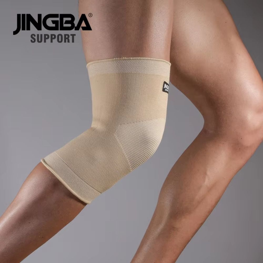 Genouillères de compression en nylon unisexe, protège-rotule élastique, manchon de soutien, sécurité sportive, couleur chair