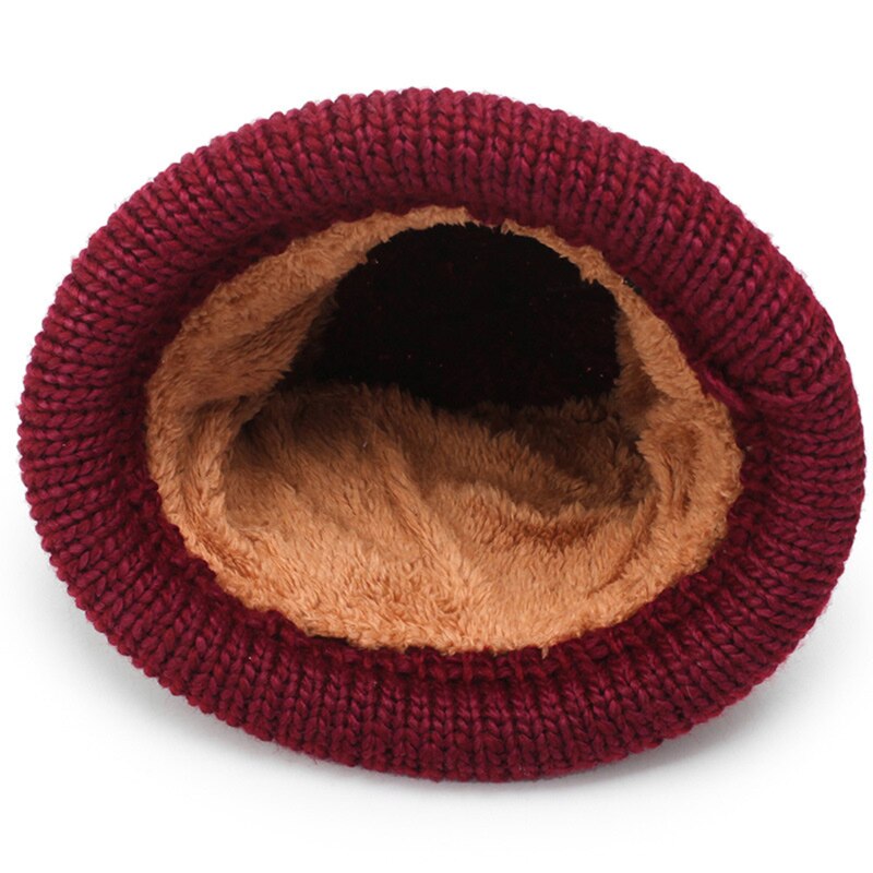 Chapeau de grand-mère d&#39;âge moyen pour femme, chapeau en laine épaissie, de Shopping, à la , automne et hiver