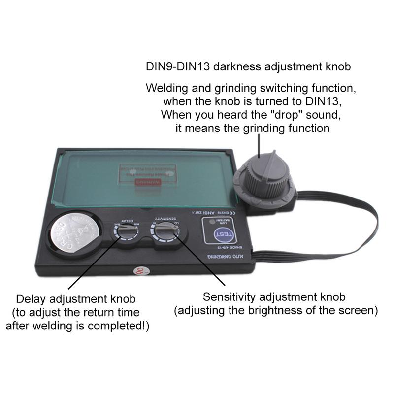 Automatic Photoelectric Welding Mask Lens Helmet Shield Solar Welding Auto Varnishing Mask Replacement Automatic Dimming Feature