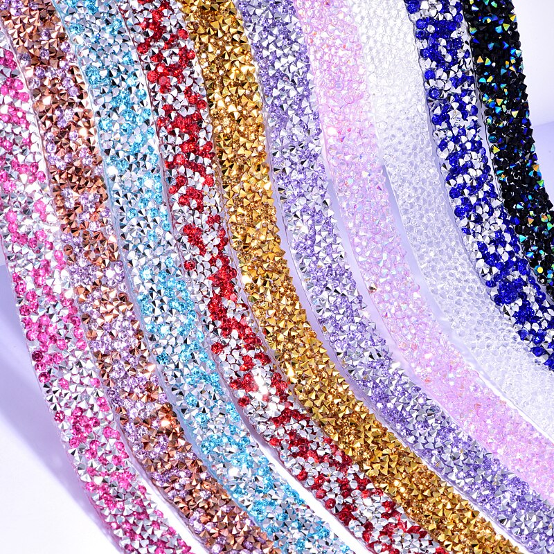 1 Yard/Lot Breedte 15 M Vele Kleuren Steentjes Banding Kristal Zilveren Steentjes Trim Banding Riem Rhinestones Trimmen Diy b3838