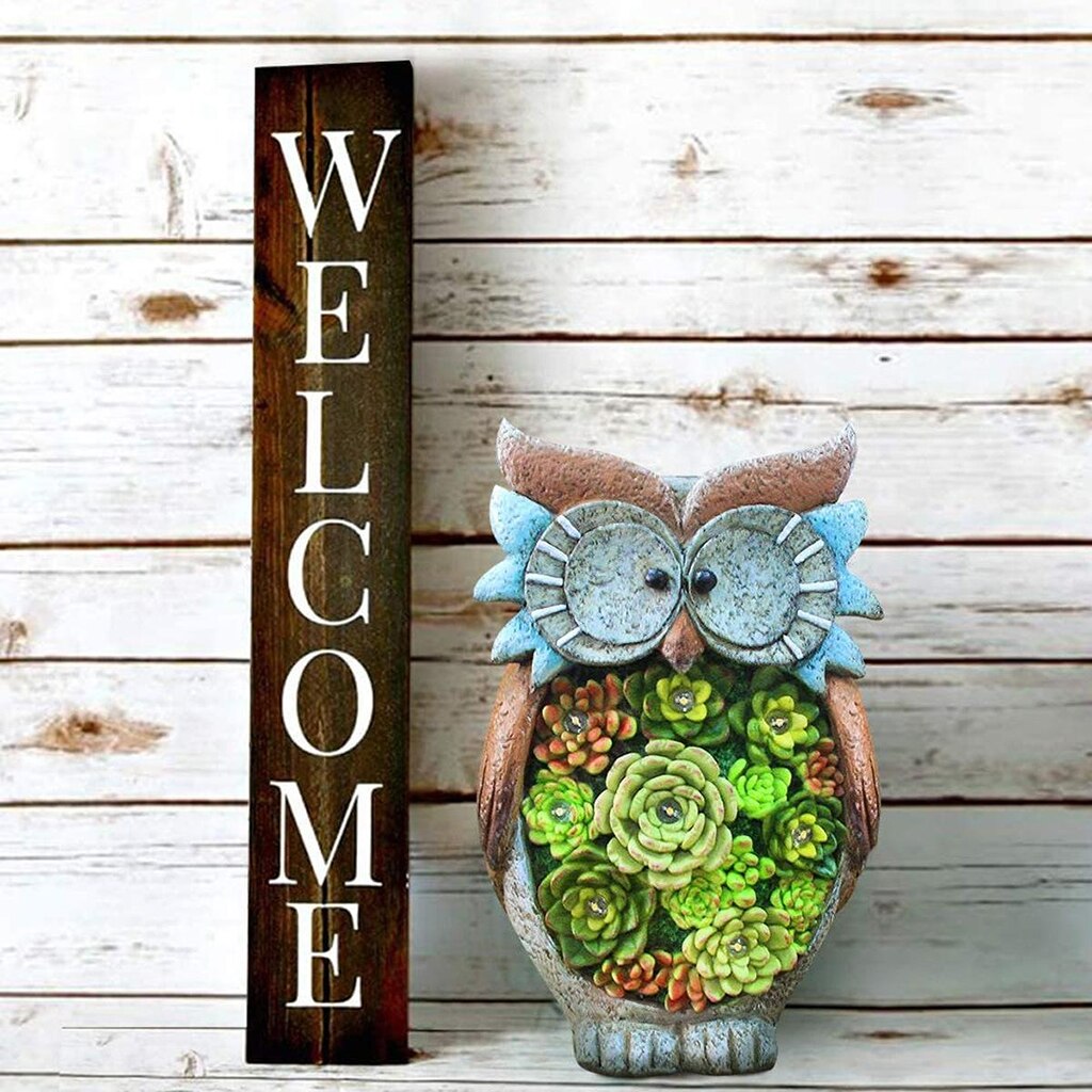 Leuke Tuin Sculptuur Solar Led Verlichting Voor Thuis Outdoor Yard Decor