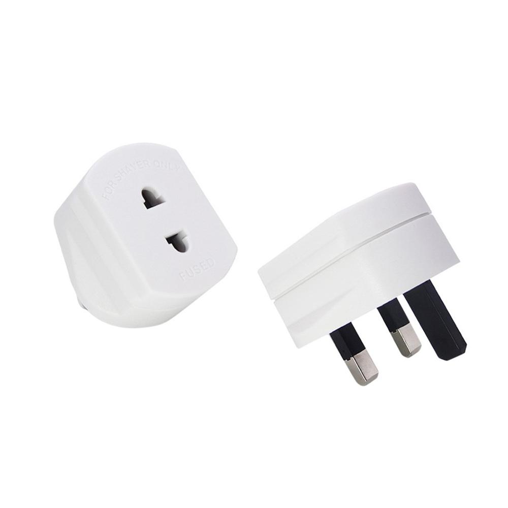 AC Power Adapter Shaver Plug Adaptor Shaving Toothbrush Adapter Epilators Bathroom UK To 2 Pin 3Adaptor-White &xs