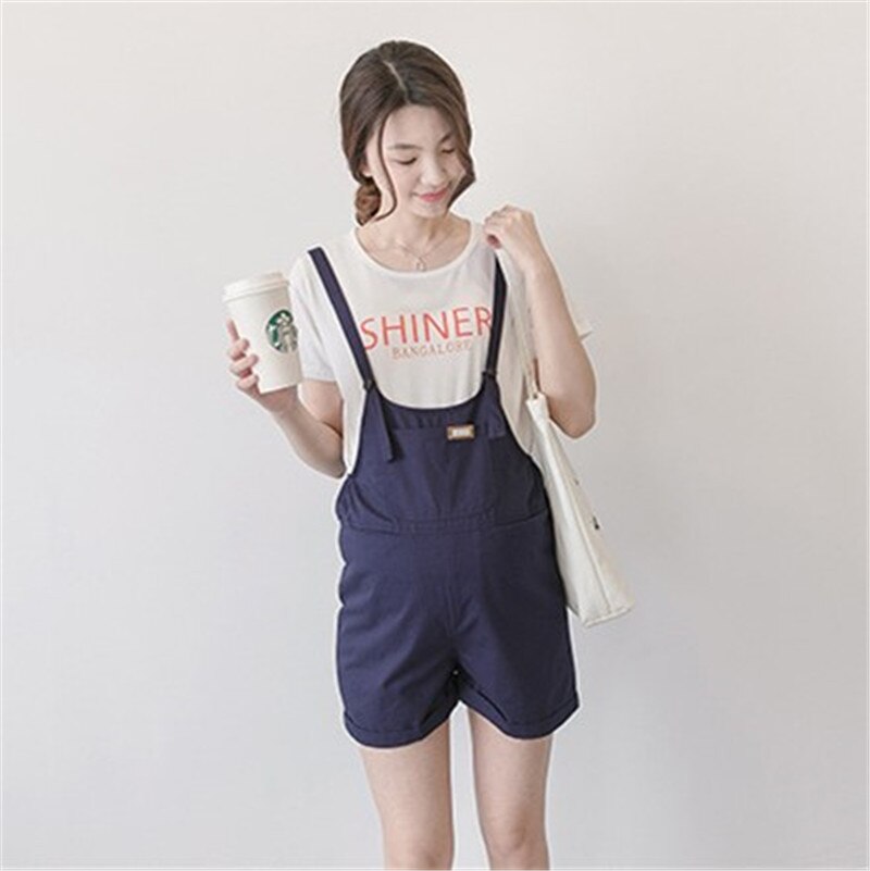 mutterschaft sommer bib Shorts t-shirt anzug kurzarm overall pflege bauch hosen casual shorts Mutterschaft Kleidung Schwangere