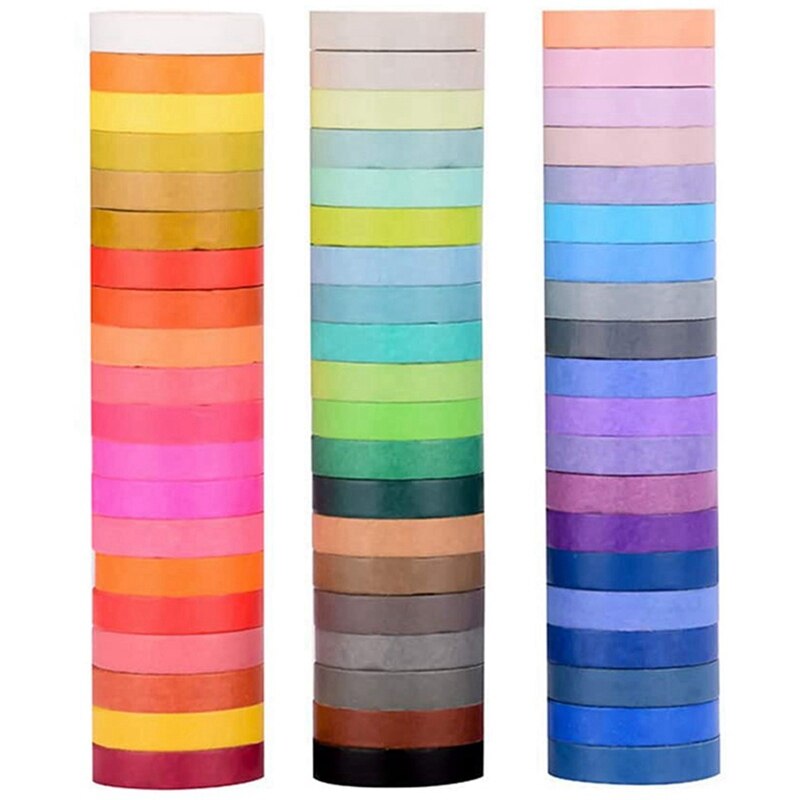 24 Stuks Vinyl Blackboard Sticker Label Met 60 Pieces Rainbow Washi Masking Tape Set
