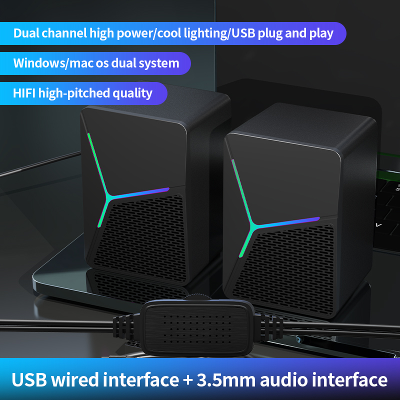 Sorex s -553 kablet lydcomputer stationær subwoofer hjemmestationær bærbar computer lille højttaler usb multimedie sort: Default Title