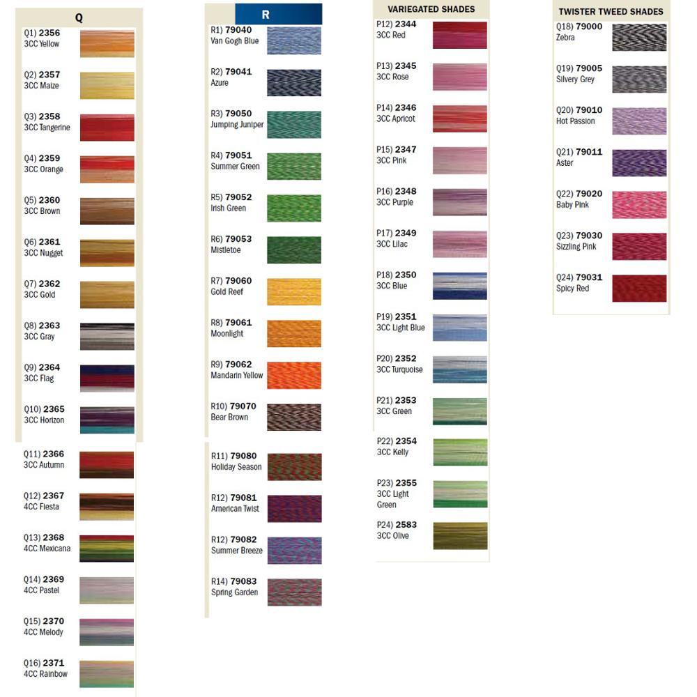 Robison-Anton Variegated Rayon Embroidery Thread Huge Spools 5000 Meters