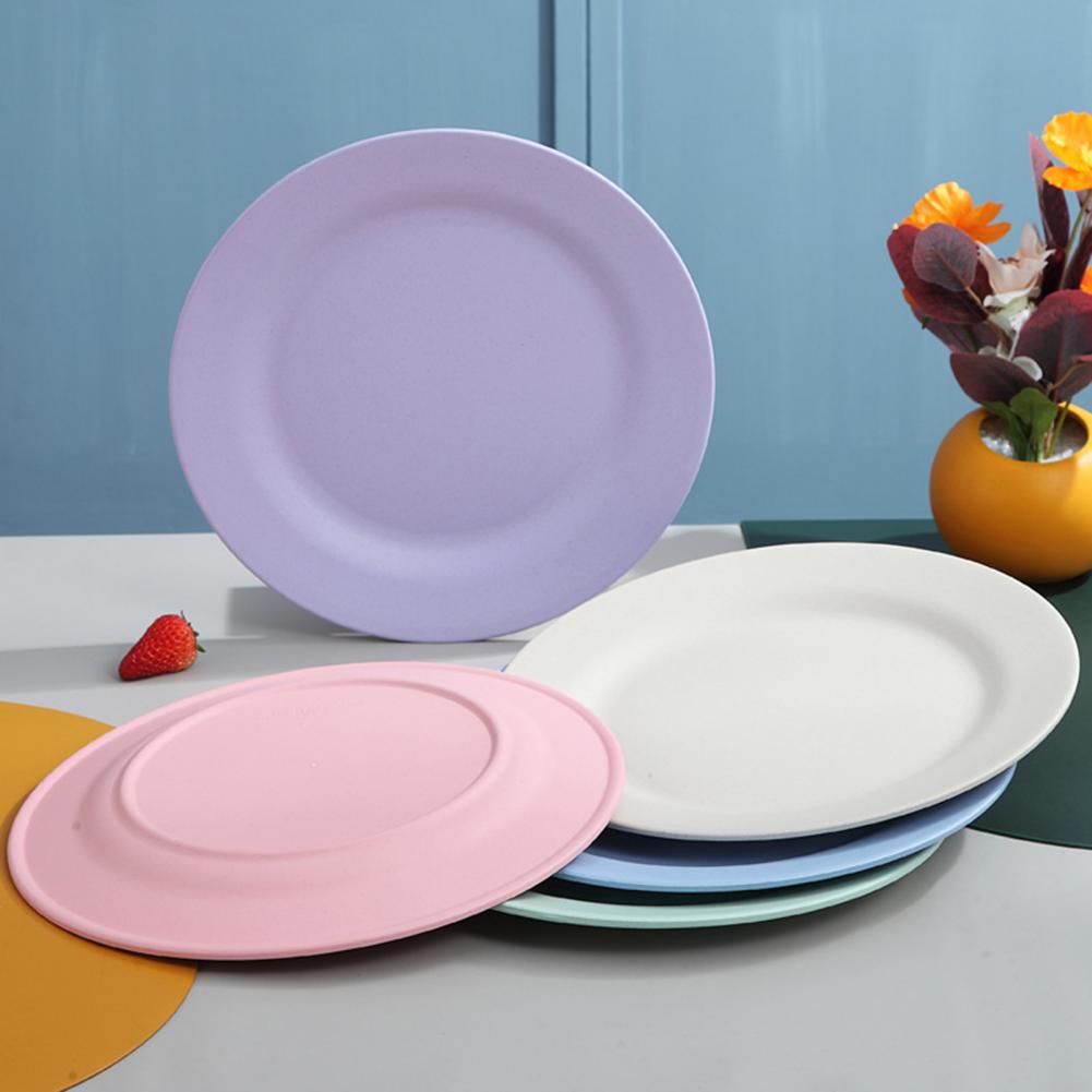 Reusable Attractive Anti-slid Base Easy Clean Food Plate Portable Food Plate Stackable for