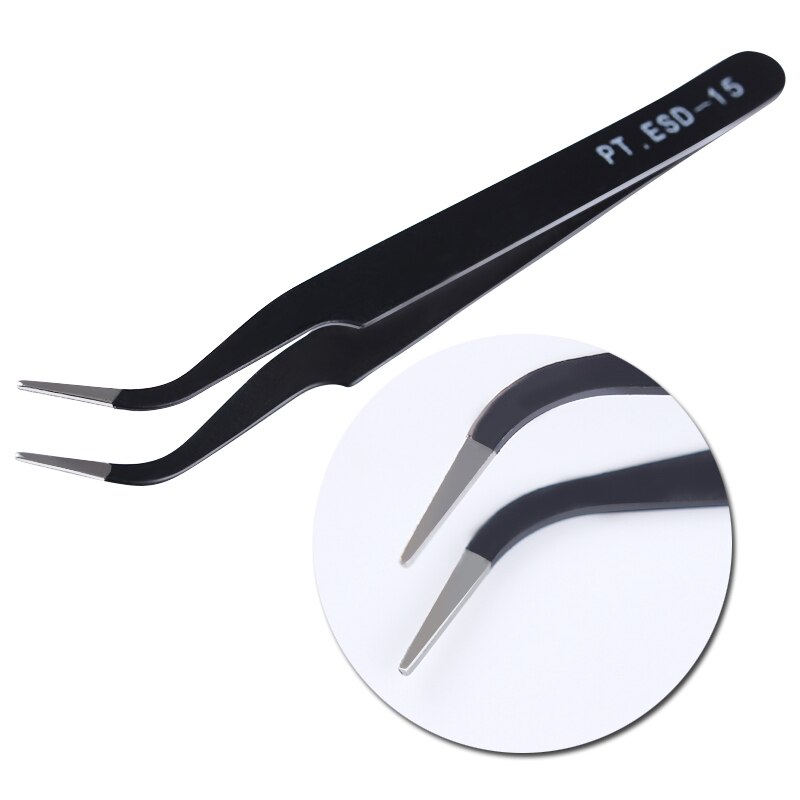 1 pc sorte buede pincet negle rhinsten picker værktøj til negle afprælning flydende tape øjenvippe tang nail art værktøjer
