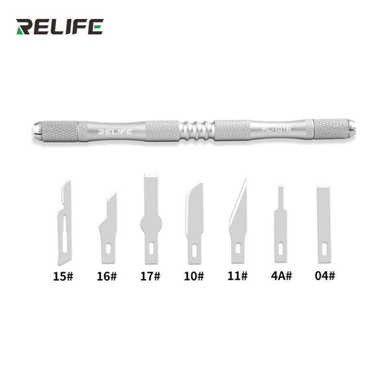 SUNSHINE RELIFE-Juego de cuchillos RL101B 8 en 1, juego de cuchillas para reparación de móviles, herramientas de mantenimiento para BGA, elimina pegamento, borde, hoja fina: RL-101B