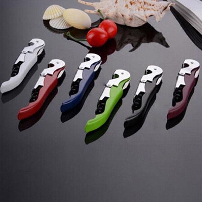 1pc Portable Wine Screw Corkscrew Opener Handle Multifunction Wine Champagne Bottle Cap Opener Bar Kitchen Tools