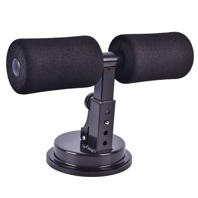 1 Black Adjustable Sit-up Bar Floor Assistant Abdominal Exercise Stand Ankle Support Trainer Workout Equipment for Home Fitness