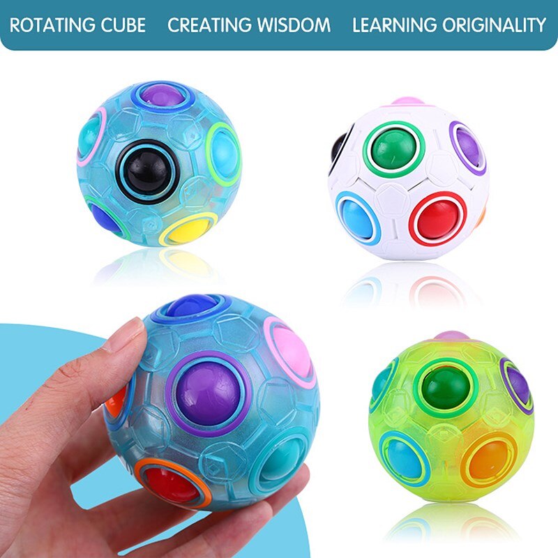 Magic Regenboog Bal Cube Speed Puzzel Bal Kids Educatief Grappig Speelgoed Voor Volwassen Kinderen Stress Reliever