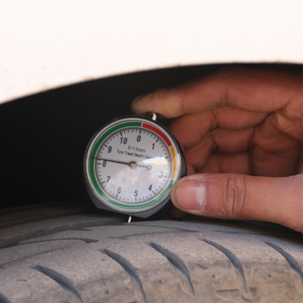 Car Tyre Tread Depth Gauge Trucks Van Tire Pointer Monitor Measure Device Tool Car Wheel Depth Thickness Detection Gauge Meter