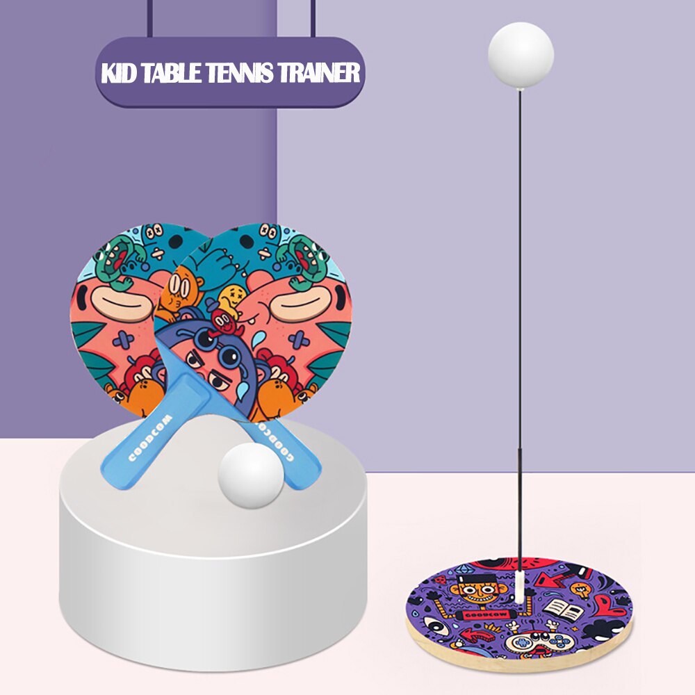 Indoor Hanging Table Tennis Portable Paddles And Balls Exerciser For Door Frame Parent Child Interaction Toy (with 4 Balls