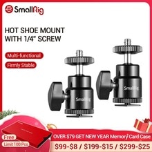 Smallrig 1/4 "Camera Shoe Mount Met Extra 1/4" Schroef Ondersteuning Beugel Dslr Koude Shoe Mount (2 stuks Pack)-2059