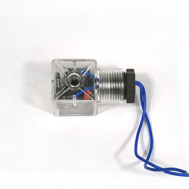 Bouchon de bobine à électrovanne hydraulique 24V 220V 110V 12V | Bobine avec indicateur, tension: with wire / DC24V