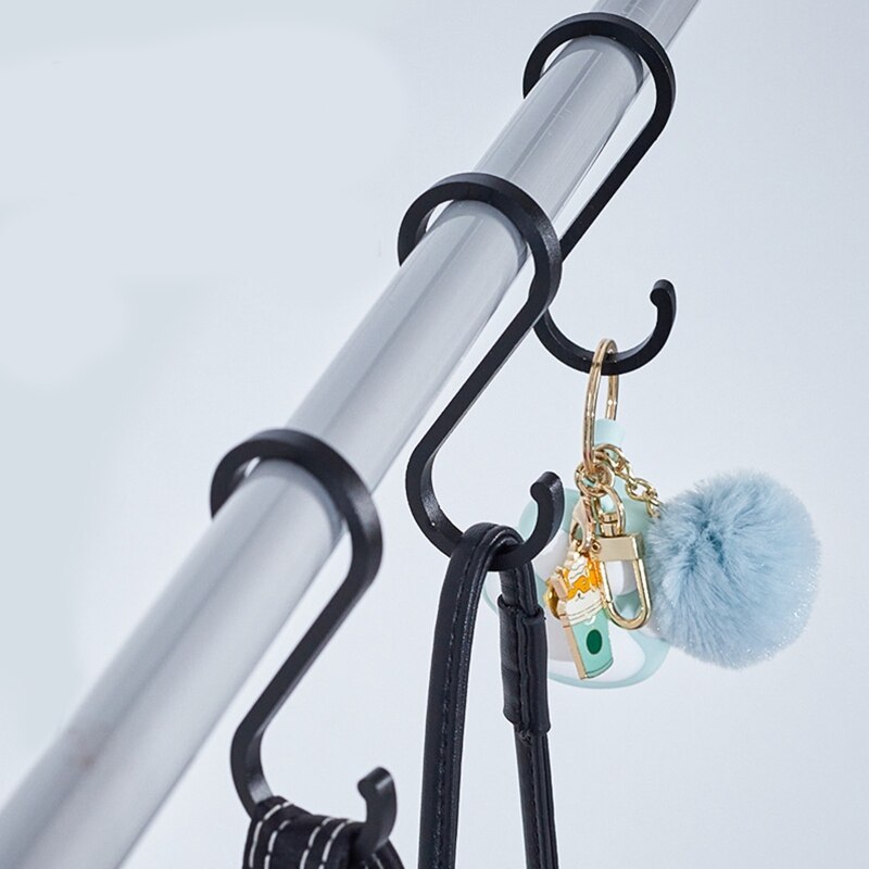 Crochets en aluminium en forme de S pour garde-corps de cuisine, 10 pièces, supports de fermoirs