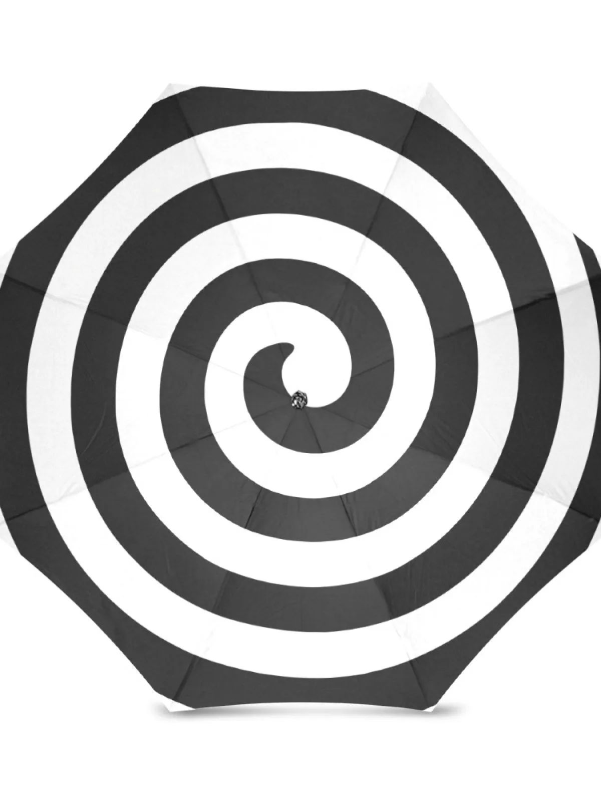 Czarno-biały parasol wirowy, francuski spiralny składany parasol przeciwdeszczowy, odporny na wiatr, składany parasol podróżny dla kobiet