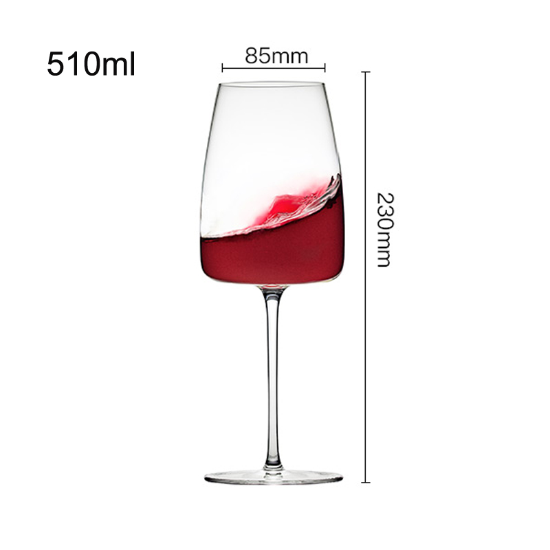 Europa libre de plomo vidrio cristalino copa de vino rojo copa de vidrio de vino de la Casa Blanca copa de vino Champagne espumosos beber de vidrio: 230x85mm      510ml