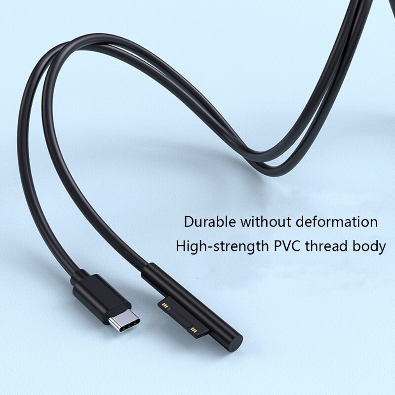Usb-c power adapter charger charger charging cable for surface pro 7/6/54/3 laptop 1 xcb
