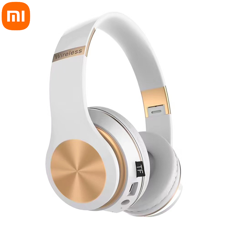 Xiaomi Gaming Hoofdtelefoon 5.0 Bluetooth T5 Muziek Opvouwbare Oortelefoon Bluetooth Draadloze Koptelefoon Voor Telefoon Bedrade Headset Gamer 2025: WHITE
