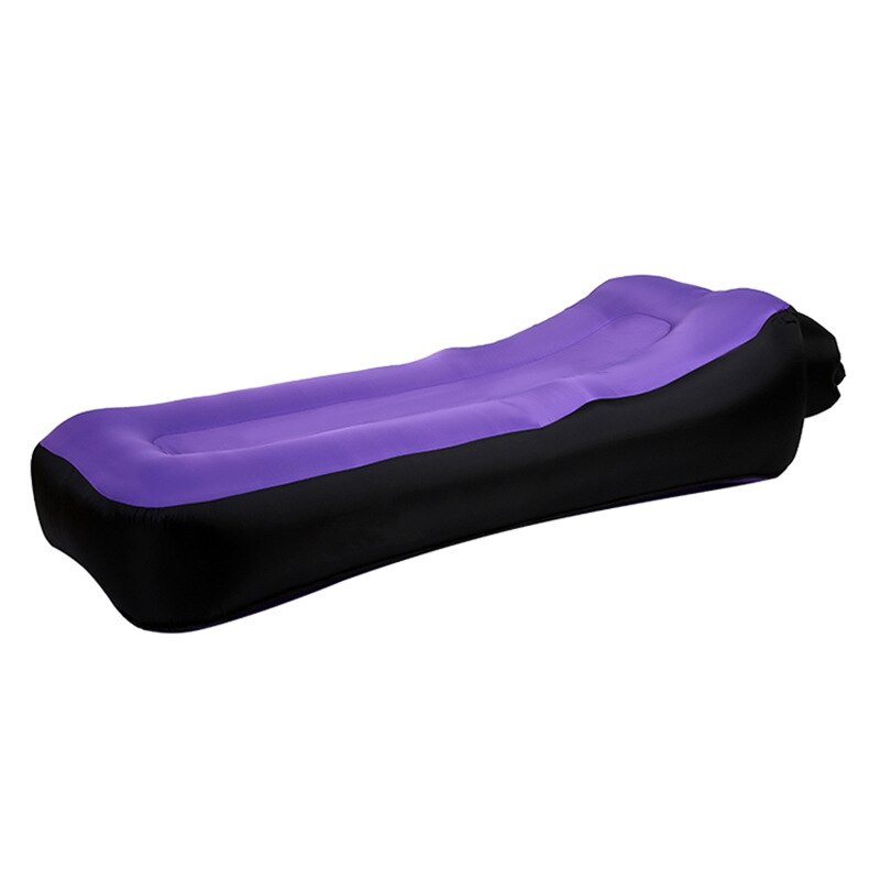 Beach Lounge Chair Outdoor Lazy Inflatable Sofa Indoor Portable Inflatable Bed Camping Pad Camping Equipment Sillon De Playa: Purple