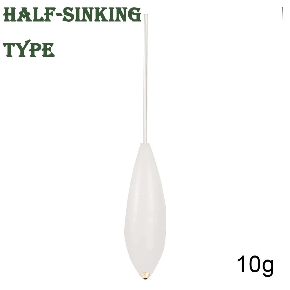 Acrylic Fishing Float Transparent Sinkend Type Casting Bobbers Clear Bombarda Sinking Fly Fishing Spinning Floats Pesca 5-50g: Half-sinking 10g