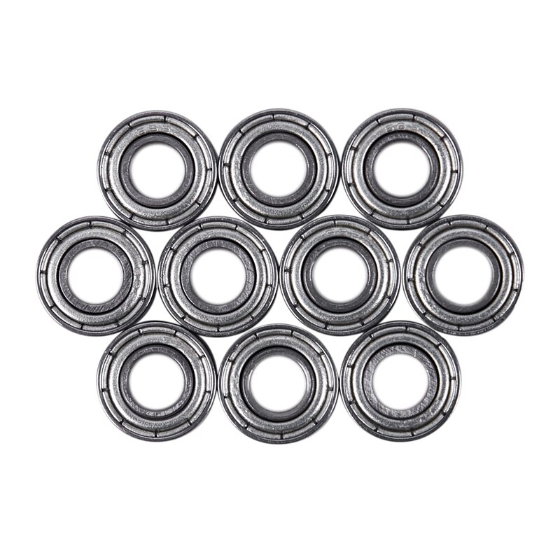 10 Pack - MF105-ZZ (5 x 10 x 4 mm) Flanged Ball Bearing