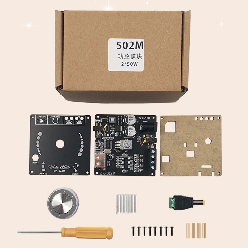 ZK-502M Versterker Boord Hifi 2.0 Stereo Bluetooth Digitale Versterker Module