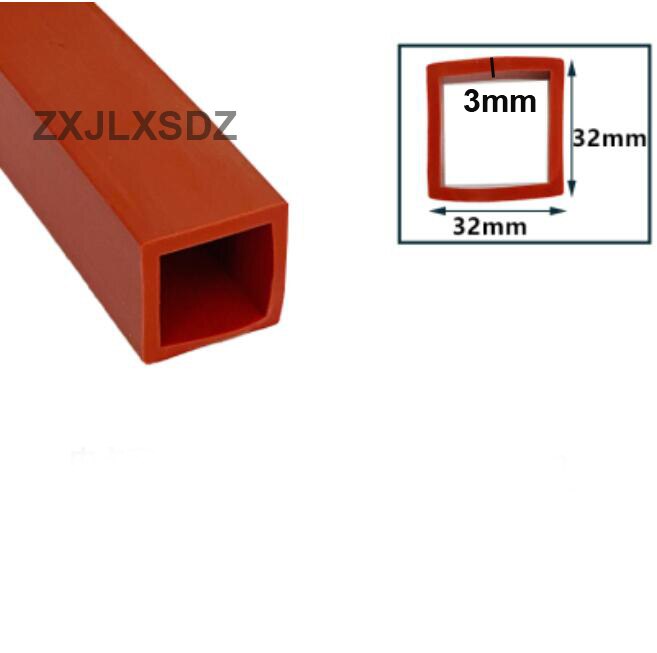 Silicone square tube sleeve high temperature resistant package profile hollow square tube silicone square sealing strip: Type 12