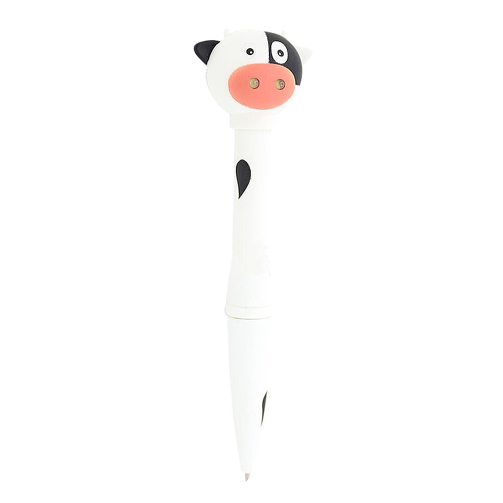 Cow Duck Giraffe Electronic Pen LED Light Animal Sound Kids Pen School Supplies