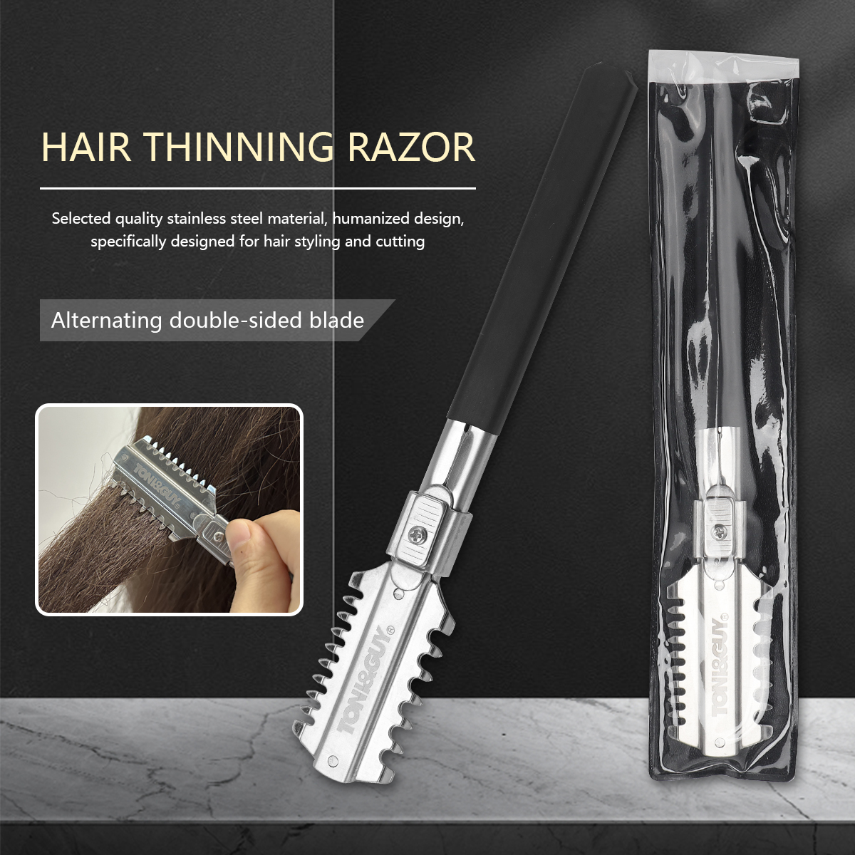 Barbershop Doppel kante Rasierklinge Salon Handbuch Friseur Ausdünnung Rasiermesser Kamm Pro Friseur Haars ch neiden Styling-Werkzeug Zubehör