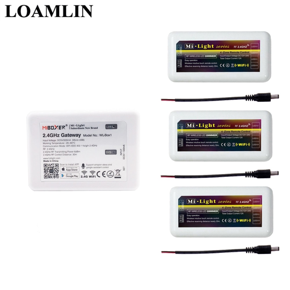 Led Controller Mi light Remote 2.4G WIFI IBOX2 Control DIM Controller For Single Led Strip DC12-24V
