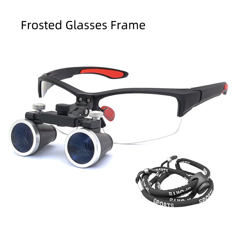 2,5X3,5 X Dental Lupe Fernglas Lupe Optische Lupe Arbeits Abstand 320-420mm: Frosted Frame / Magnification 3.5X