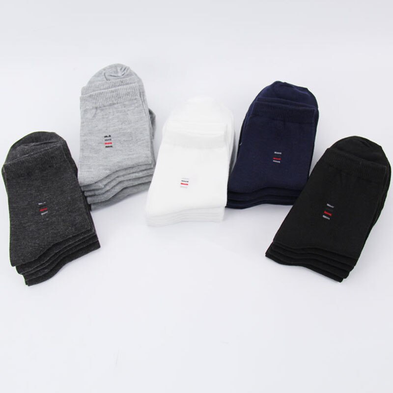 Chaussettes Décontractées pour Hommes, Classiques, d'Affaires, , Respirantes, en Coton, 5 paires = 10 Pièces