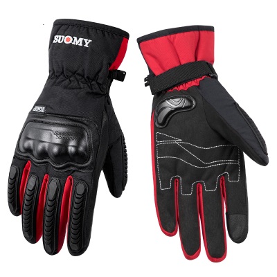 Unisex varma helfinger termisk cykling cykelhandskar utomhus camping vandring motorcykel handskar ryttare handskar 3 färger: L / Röd