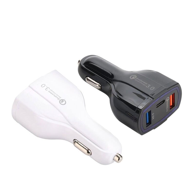 Mini Usb Car Charger Type C Voor Mobiele Telefoon Tablet Gps 3.5A Fast Charger Auto-Oplader Dual Usb Auto telefoon Oplader Adapter In Auto