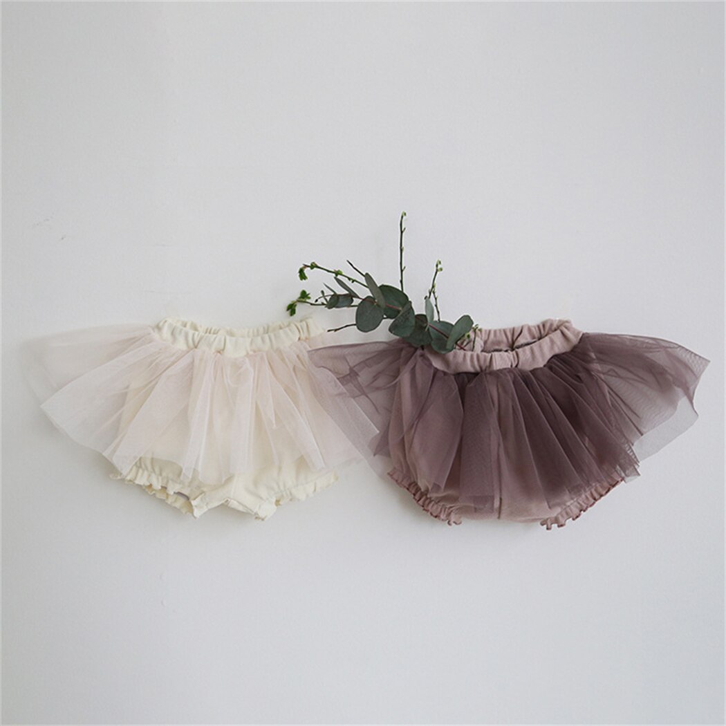 Soft Breathable Baby Tulle Skirt for Girls Clothing Spring Summer Cotton Ribbed Skirt Short for Children Pettiskirts 0-24M