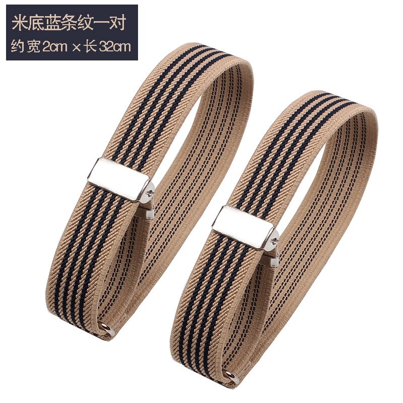 Mens Sleeve Garters Holders Stripe/Plaid Arm Bands Sleeve Shirt Groom Elastic Garter Metal Bracelet For Ladies Non-Slip Straps: khaki
